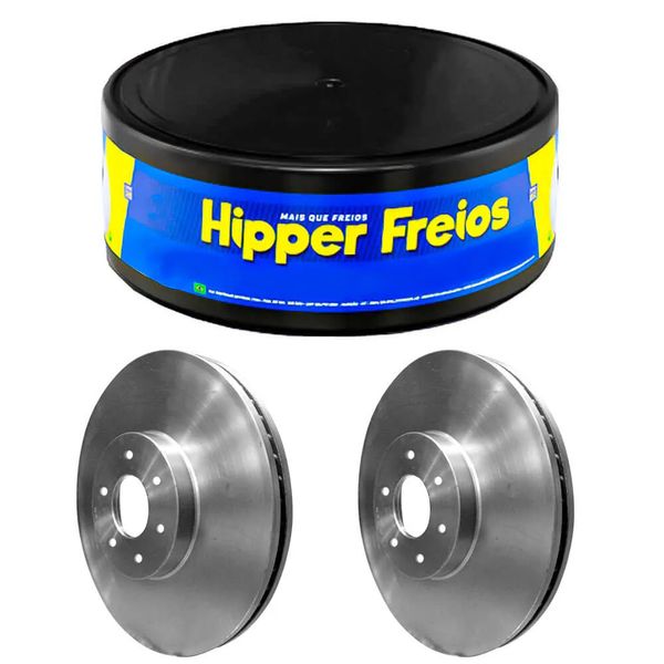 Par Disco Freio S10 Ltz 4X2 (2014 - 2021) Dianteiro Ventilado Sem Cubo 300Mm 6 Furos Hf21G Hipper Freios